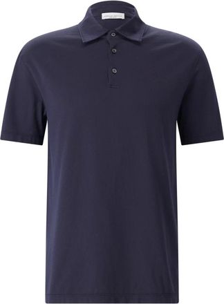 Roberto Collina Cotton Knit Polo - Heren - Polos - Blauw - L - Katoen - Tops
