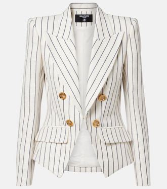 Balmain Blazer doppiopetto gessato