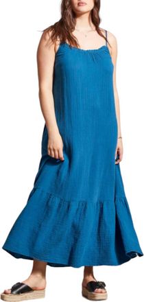 Tribal Frill Maxi Dress In Oceanside