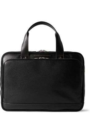 Brunello Cucinelli Textured-Leather Briefcase