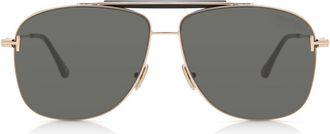 Tom Ford FT1017 JADEN 28A Mens Sunglasses Gold Size 60