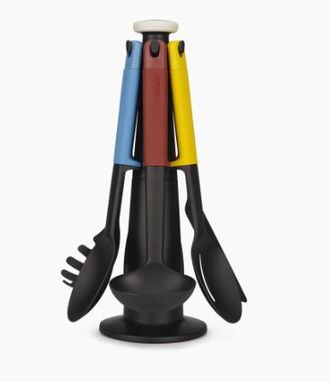 Joseph Joseph Juego De Utensilios Multicolor Joseph Joseph Elevate De 6 Piezas Con Soporte De Almacenamiento, Utensilios Ergon&oacute;micos De Cocina Con Tecnolog&iacute;a Elevat
