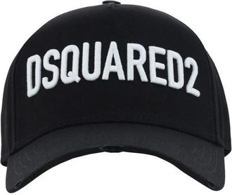 Dsquared2 Baseballpet met logo Urban stijl - Heren - Petten - Zwart - ONE Size - Katoen - Accessoires