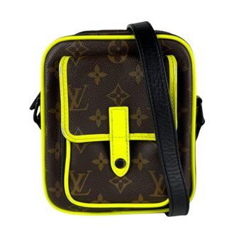 Louis Vuitton Brown Monogram Macassar Yellow Canvas Shoulder Bag (Pre-Owned)