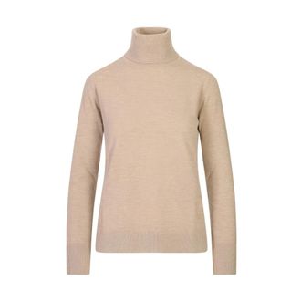 Max Mara Maglia-canottiera-top in lana - Dames - Coltruien - Beige - S - Wol - Truien & Vesten