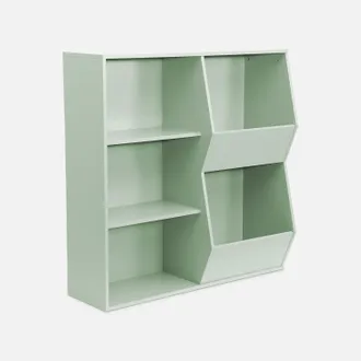 Sweeek Mueble Para Ni&ntilde;os, 3 Estantes Y 2 Espacios De Almacenamiento