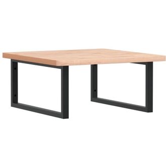 vidaXL Estante De Lavabo De Pared De Acero Y Madera Maciza De Haya Vidaxl