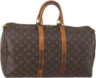 Louis Vuitton Pre-owned Weekend Bags, female, Brown, Size: ONE SIZE Pre-owned Canvas Weekend Bag