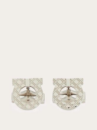 Ferragamo Men Gancini cufflinks Silver