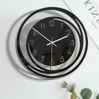 OEM Reloj De Pared - 30 X 30 Cm - Movimiento Barrido Silencioso - Acrylic Espejo - Para Sal&oacute;n Habitaci&oacute;n Oficina