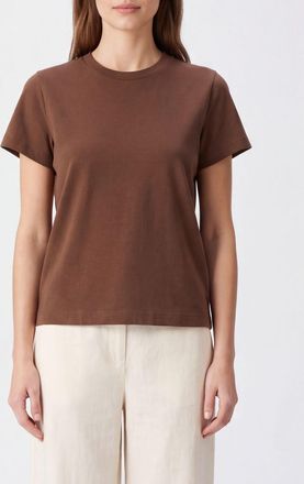 Khaite Crewneck Short-Sleeved T-Shirt in Pure Cotton