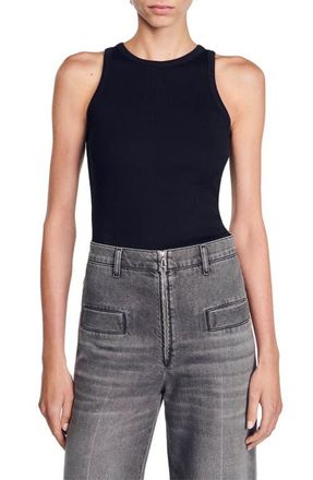 Sandro Embroidered vest top in Black at Nordstrom, Size 1