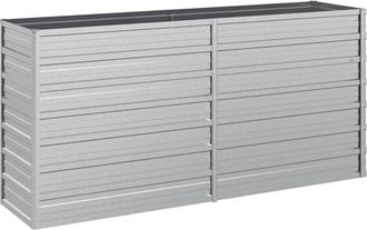 vidaXL Vidaxl - Arriate De Acero Galvanizado Plateado 160x40x77 Cm