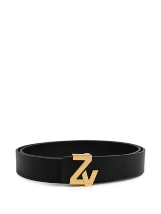 Zadig&Voltaire logo-buckle leather belt - women - CALFSKIN - 1 - Black