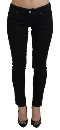 Acht Womens Skinny Jeans - Black Cotton - Size 26 (Waist)