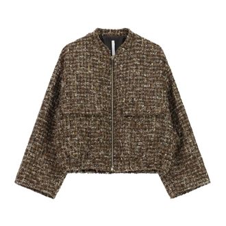 Imperial Giubbotto - Dames - Jassen - Bruin - Maat: S Tweed