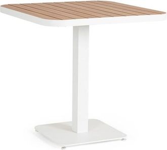 BIZZOTTO Premium Gartentisch Belmar 75 x 75 cm - Weiss/Natur