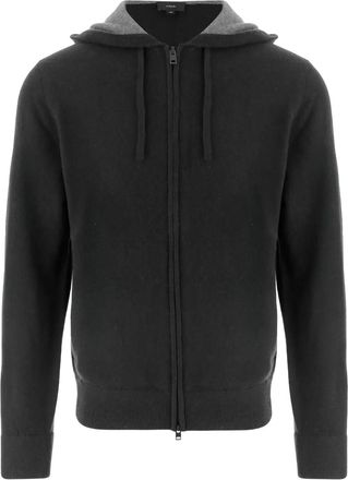 Vince Kasjmier sweater met rits - Zwart