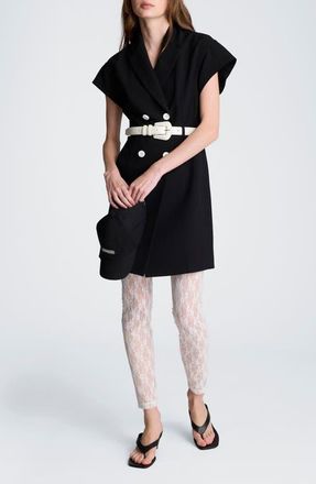 Kenneth Cole Trench Minidress in Black/natural White at Nordstrom, Size 14