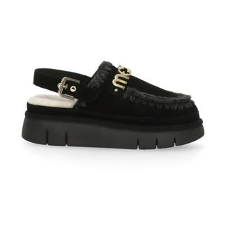 Mou Clogs, female, Black, Size: 6 US Bounce Clog Back Strap