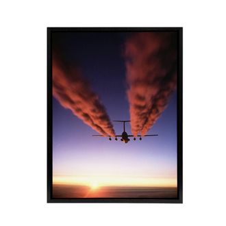 Artery8 US Military USAF C 141 Starlifter Aircraft Framed Canvas Wall Art Print | Size: W24 x H32