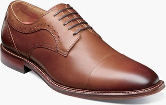 Stacy Adams Mens Maddox Cap Toe Oxfords In Chocolate