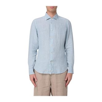 Eleventy Camisa de Lino - Shirts - Hombre - Azul - M