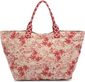 Urban Expression Womens Marbella Print Tote Bag In Red
