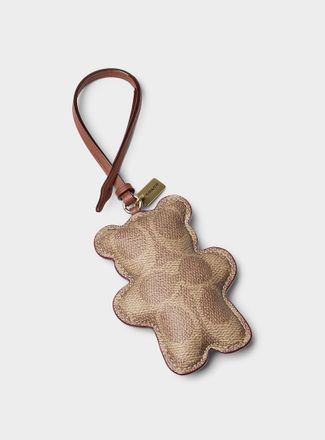 Coach Womens Signature design bear charm key chain