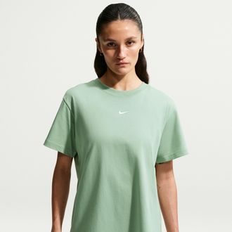 Nike Womens Nike Sportswear Classic Oversized T-Shirt in Green | IH7601-006