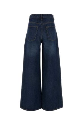 C & M Camilla and Marc Womens Two-Tone Denim Palma Wide-Leg Jeans Splicedblue Exterior: Cotton