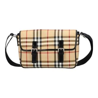 Burberry Pre-owned Cross Body Bags, female, Beige, Size: ONE SIZE Pre-owned Messenger Bag