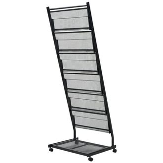 Berkfield Home Magazine Rack 47.5x43x133 cm Black A4