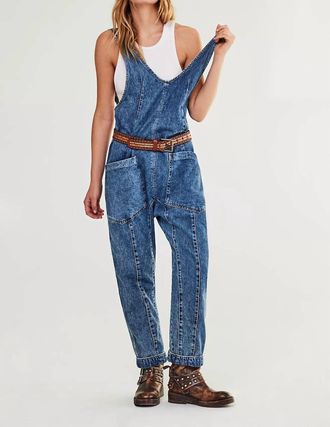 Free People High Roller Jumpsuit In Sapphire Blue