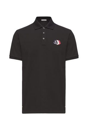 Moncler TRIPLE LOGO POLO Size: 3XL, colour: BLACK