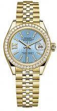 Rolex Lady-Datejust Blue Cornflower Diamond Dial 18 Carat Yellow Gold Jubilee Watch 279138BLSRDJ