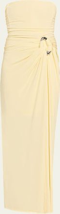 SIMKHAI Emma Draped Strapless Dress