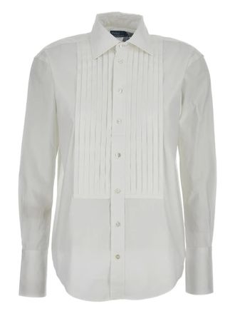 Polo Ralph Lauren pleated shirt - women - Cotton - 0 - White