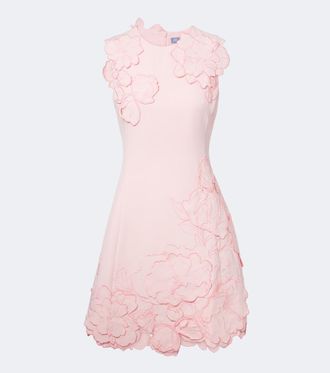 LEO LIN Floral-appliqu&eacute; minidress