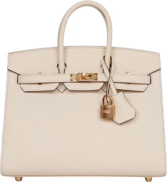 Herm&egrave;s Herm&egrave;s Epsom Sellier Nata Birkin 25 With Gold Hardware Size S