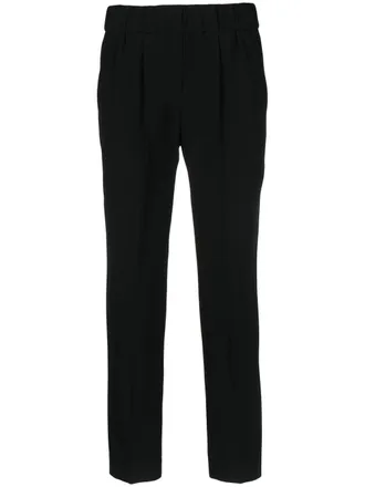 Brunello Cucinelli high-waist cropped trousers - Black