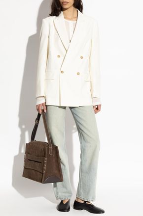 Maison Margiela Double-breasted Blazer, Womens, White