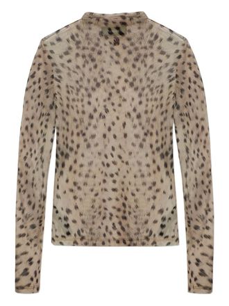 Amiri animal-print long-sleeve top - Neutrals