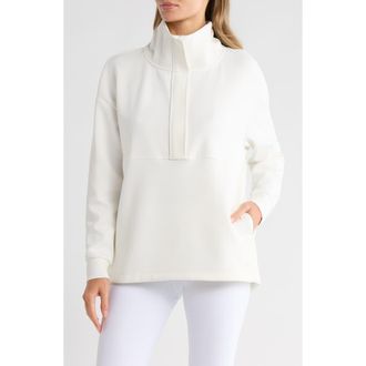 Apana New Heights Long Sleeve Tunic Pullover in Snow White at Nordstrom Rack, Size X-Large