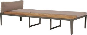 vidaXL Vidaxl - Tumbona con cojines madera maciza de acacia marrón