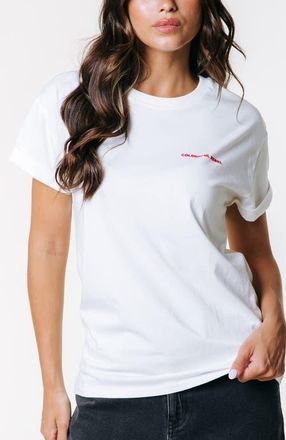 Colourful rebel CR Flower Boxy Tee in Standard White at Nordstrom, Size X-Large