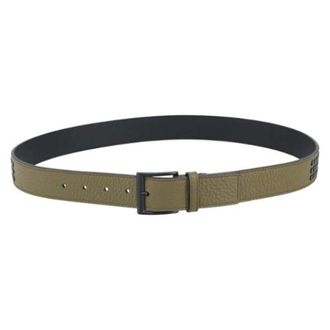 Burberry Pre-owned Leather Belt - female - Burberry Vintage - Vintage Belts - Green - ONE SIZE - Pre-owned