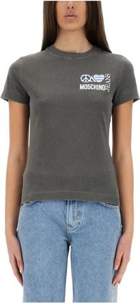 Moschino Urban T-shirt - Dames - T-shirts - Zwart - S - Katoen - Tops
