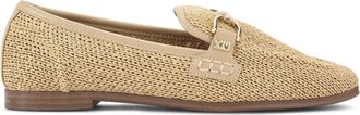 Kurt Geiger Womens Madeline Loafers - Beige Fabric - Size UK 5