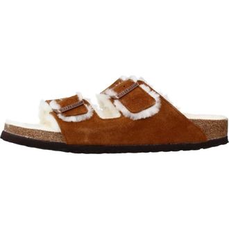 Birkenstock Sliders, female, Brown, Size: 10 US Arizona Narrow Strap Slide Sandals